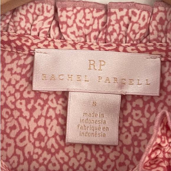 NEW Rachel Parcell Ruffle Detail Pink Floral Blouse Size Small Prairie Designer - Picture 5 of 7